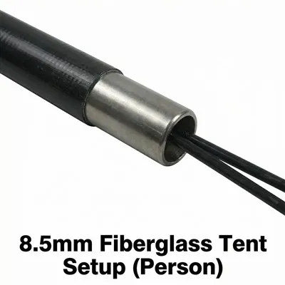 Poste de barraca de fibra de vidro de 8,5 mm